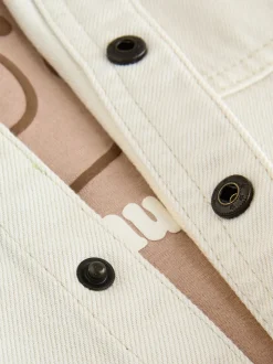 écru ours - Ensemble surchemise et t-shirt à capuche en sergé (3mois7ans)