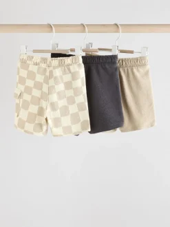 damier Noir et blanc - Jersey 100% coton Bébé Shorts 3 Lot (0mois-2ans)
