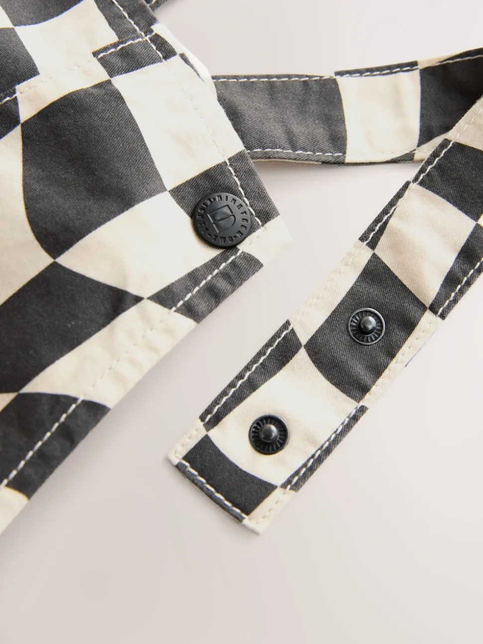 Damier noir/écru - Salopette (3mths-7yrs)