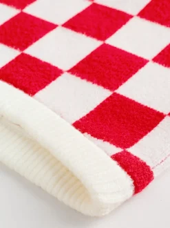 Damier Père Noël rouge - Ensemble pull et legging bébé Noël (0mois-2ans)