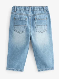 Denim bleu clair - Jeans à plis (3mths-7yrs)