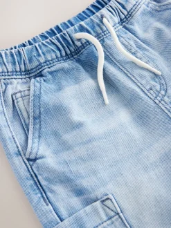 Denim bleu clair - Jeans cargo (3mths-7yrs)