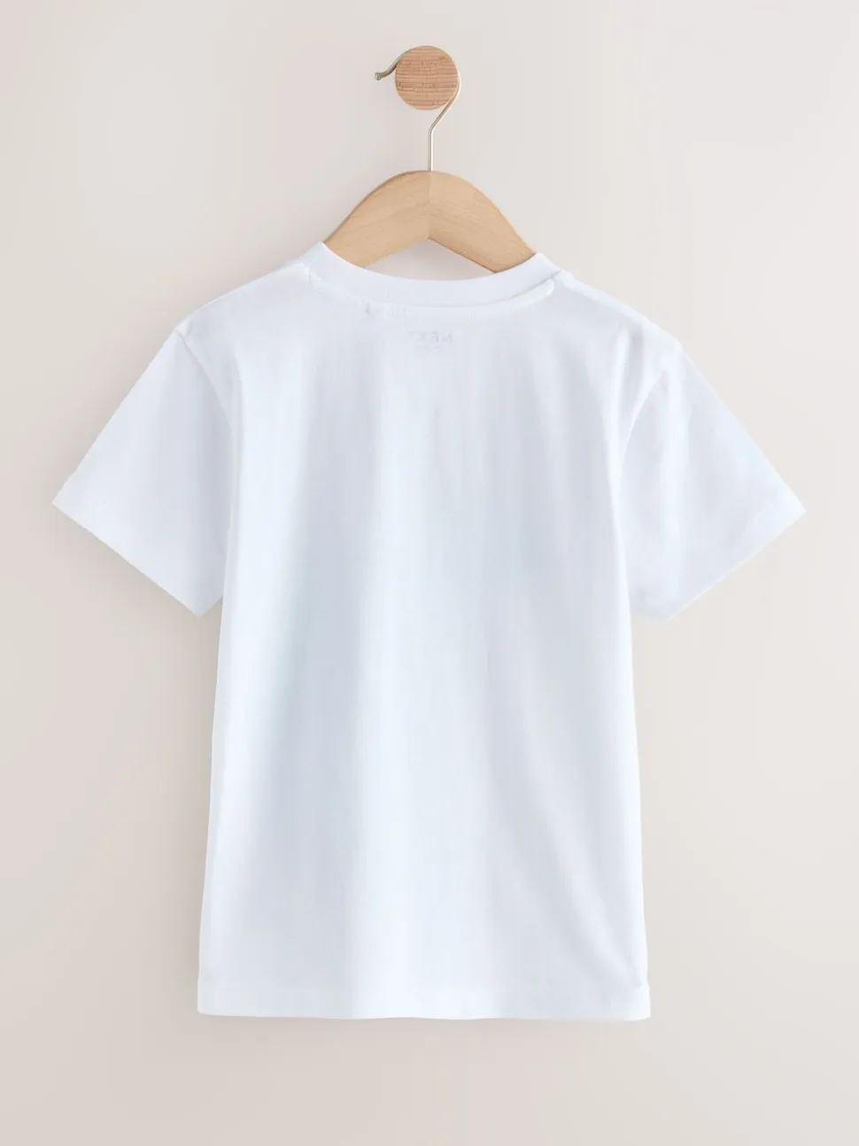 Dino blanc/bleu - T-shirt imprimé graphique à manches courtes coupe régulière (3-16ans)