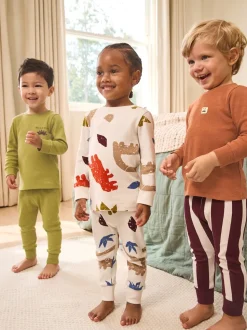 Dino multicolore brillant - Lot de 3 pyjamas Snuggle (9mois-10ans)
