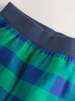 Dinosaure à carreaux rouge/bleu/vert - Lot de 3 pantalons de pyjama tissés à carreaux (9mois-12ans)