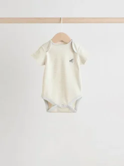 Dinosaure gris - Bodys pour bébés Manches courtes 5 Pack