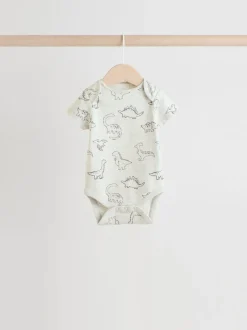 Dinosaure gris - Bodys pour bébés Manches courtes 5 Pack