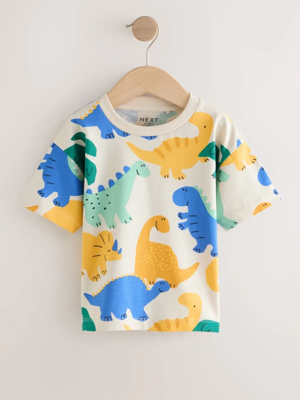 Dinosaure jaune - T-shirts imprimés graphiques à manches courtes Lot de 3 (3mois7ans)