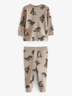 Dinosaure neutre/noir - Lot de 3 pyjamas Snuggle (9mois-10ans)