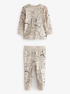 Dinosaure neutre/noir - Lot de 3 pyjamas Snuggle (9mois-10ans)