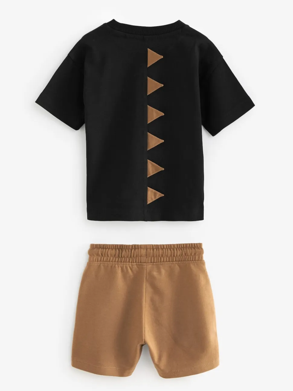Dinosaure noir/beige - Ensemble t-shirt et short à manches courtes Lot de 2 (3mois à7ans) (3mois à7ans)