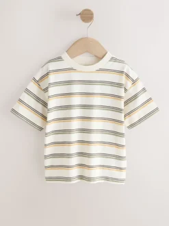 Dinosaure orange/vert - Lot de 4 t-shirts graphiques à manches courtes (3mois7ans)