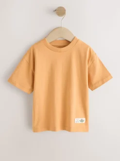 Dinosaure orange/vert - Lot de 4 t-shirts graphiques à manches courtes (3mois7ans)