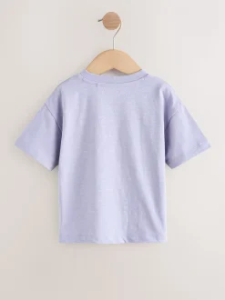 Dinosaure violet - T-shirt Manches courtes Graphic (3mths-7yrs)