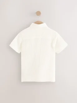 Double toile babeurre - 100% Coton Manches courtes Chemises texturées (3-16yrs)