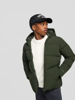 Doudoune à capuche verte JACK & JONES JUNIOR