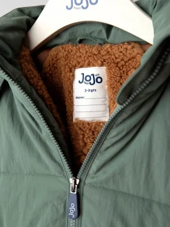 Doudoune JoJo Maman Bébé à capuche doublée Borg