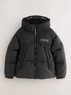 Doudoune noire imprimée Baker by Ted Baker Résistante à la douche
