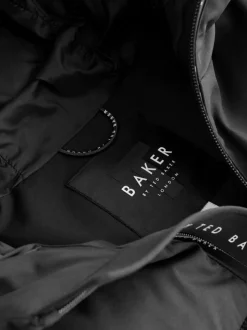 Doudoune noire imprimée Baker by Ted Baker Résistante à la douche