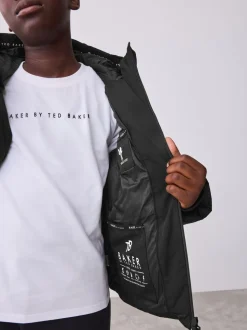 Doudoune noire imprimée Baker by Ted Baker Résistante à la douche