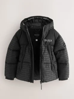 Doudoune noire imprimée Baker by Ted Baker Résistante à la douche