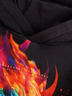 Dragon noir - Sweat à capuche adolescent imprimé graphique (3-16ans)