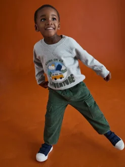 Ensemble cargo JoJo Maman Bébé 2pièces Sweat-shirt et velours côtelé