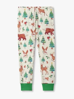 Ensemble de pyjama en coton crème Hatley imprimé animaux de Noël