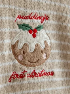Ensemble JoJo Maman Bébé My First Noël Pudding en maille
