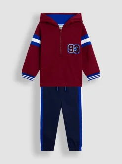 Ensemble JoJo Maman Bébé 2pièces à capuche et demi-zippé et Joggings