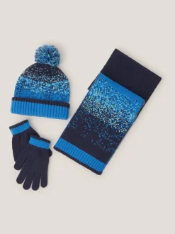 Ensemble Monsoon écharpe et gants en maille Pixel