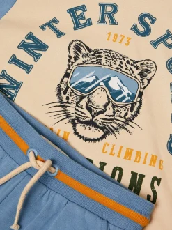 Ensemble Monsoon sweat à capuche et jogging graphique sports d’hiver