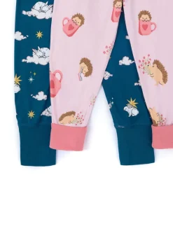 Ensemble pyjama long Chelsea Peers Kids Two Pack Celestial Bunny / Hedgehog Hearts