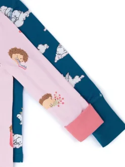 Ensemble pyjama long Chelsea Peers Kids Two Pack Celestial Bunny / Hedgehog Hearts