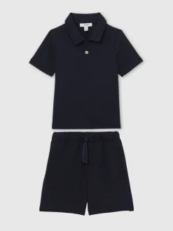 Ensemble Reiss Vola Polo gaufré et Shorts