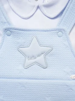 Ensemble Rock-A-Bye Baby Boutique Bleu Salopettes et T-shirt matelassé