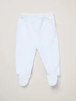 Ensemble Rock-A-Bye Baby Boutique Bébé bleu en velours avec Vestes et Pantalons à pieds