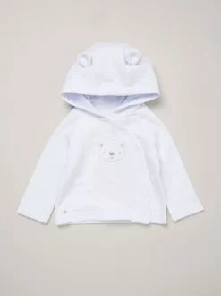 Ensemble Rock-A-Bye Baby Boutique blanc matelassé, veste et pantalons pour bébé
