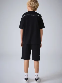 Ensemble t-shirt et short en molleton smALLSAINTS avec bande à logo