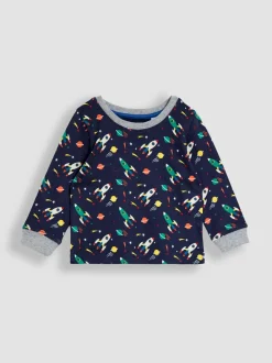 Espace bleu marine - Pyjama JoJo Maman Bébé imprimé glow In The Dark Jersey