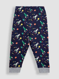Espace bleu marine - Pyjama JoJo Maman Bébé imprimé glow In The Dark Jersey