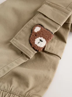 Fauve à motif ours marron - Pantalon cargo (3mths-7yrs)