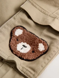 Fauve à motif ours marron - Pantalon cargo (3mths-7yrs)