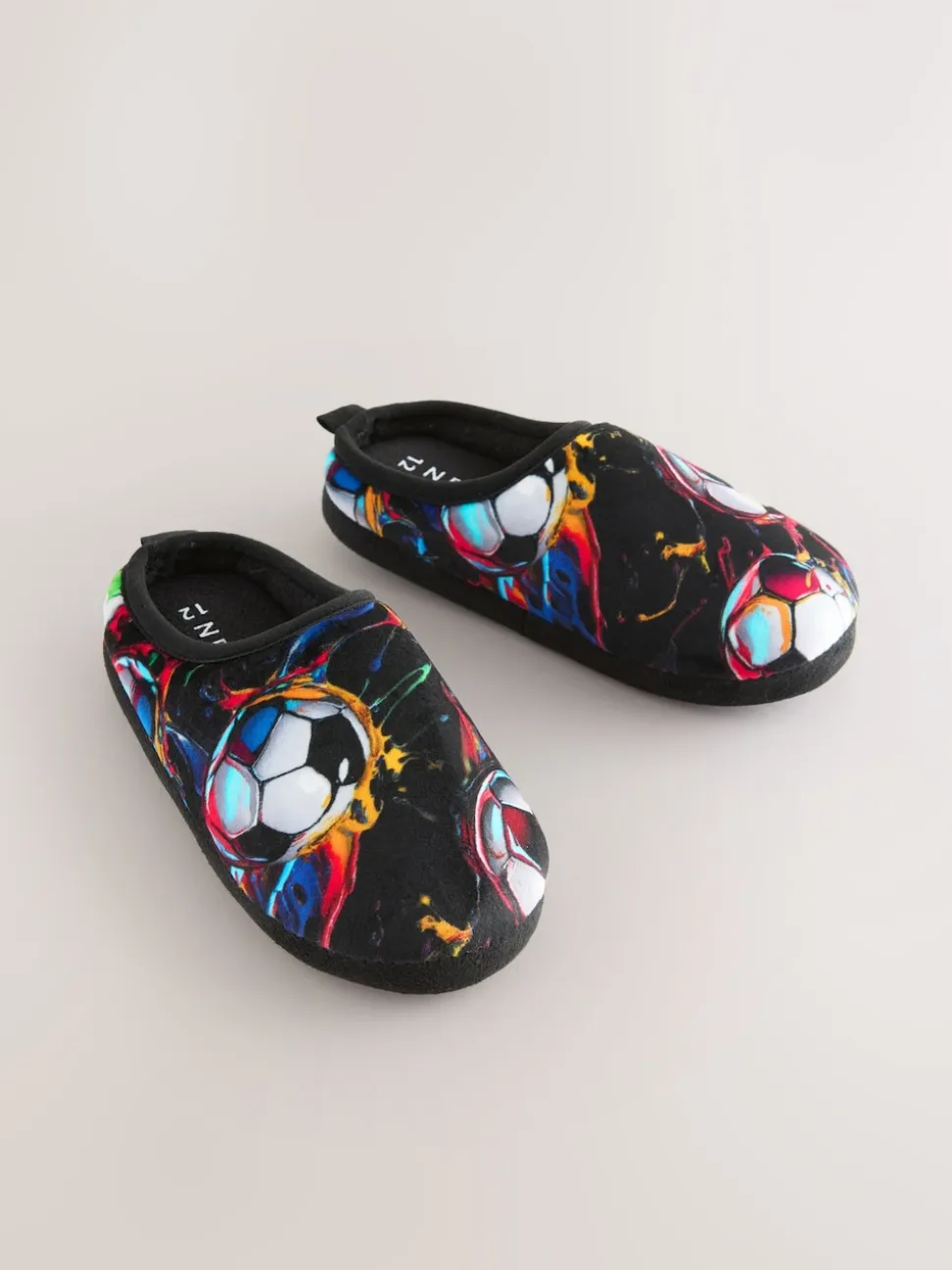 Football noir/multicolore - Mules chaussons
