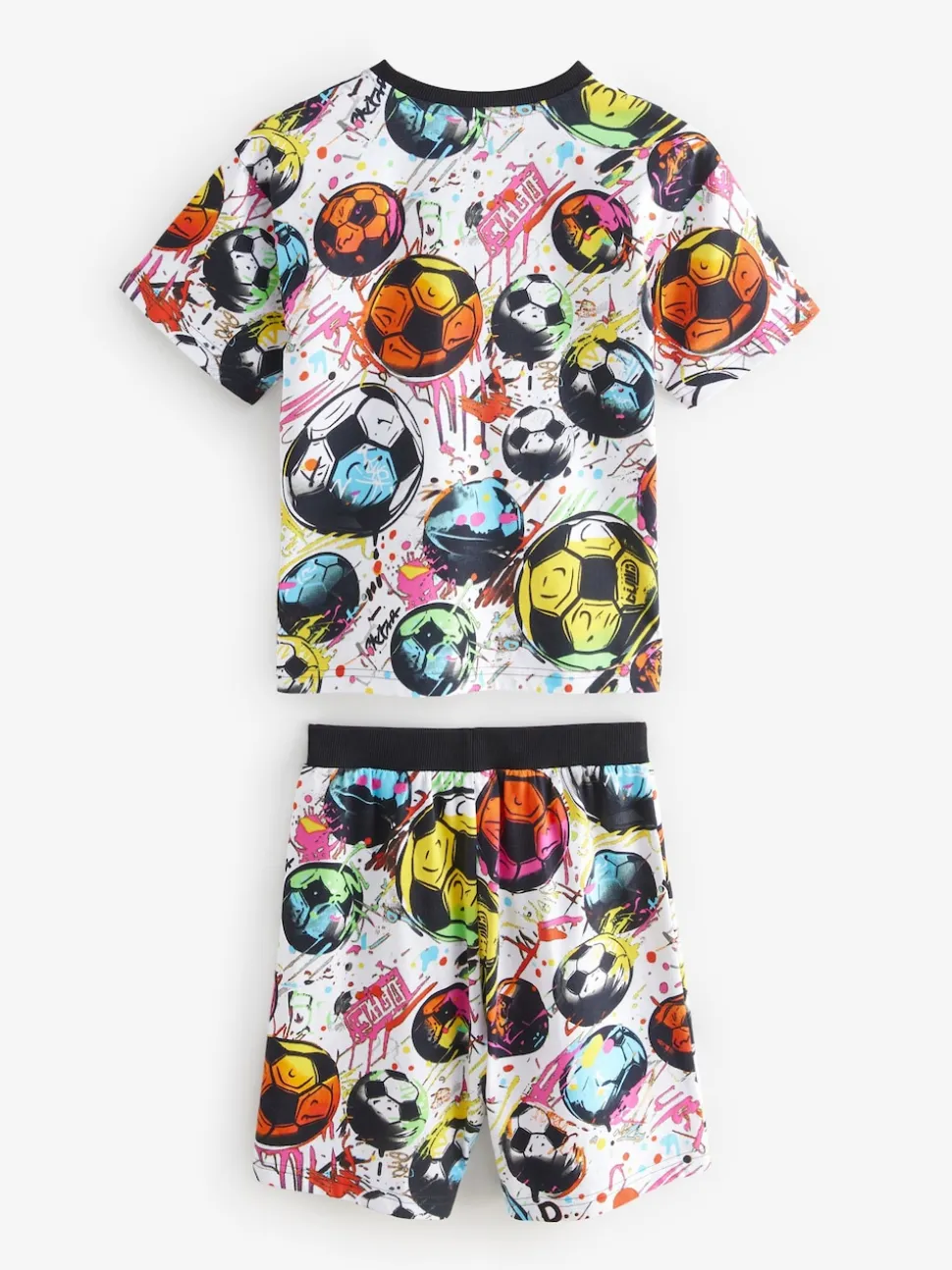 Football noir/multicolore - Pyjama court 2 Pack (3-16ans)