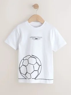 Football rouge/bleu/blanc - T-shirts à manches courtes à imprimé graphique coupe standard Lot de 3 (3à16ans)