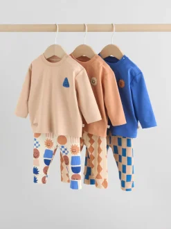 Formes bleues - Hauts et Leggings 6 pièces bébé (0mois-3ans)