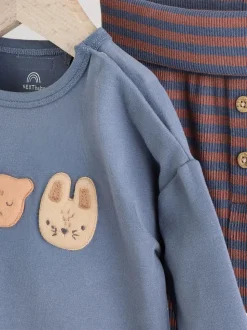 Forêt de Bleu - Ensemble haut et legging bébé 2 pièces (0mois-3ans)
