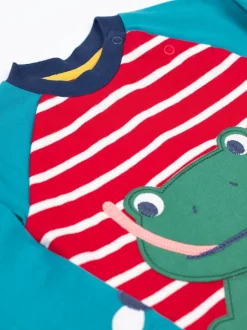 Frugi Haut Alfie rouge à manches raglan