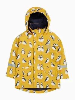 Frugi imperméable imprimé Buster jaune